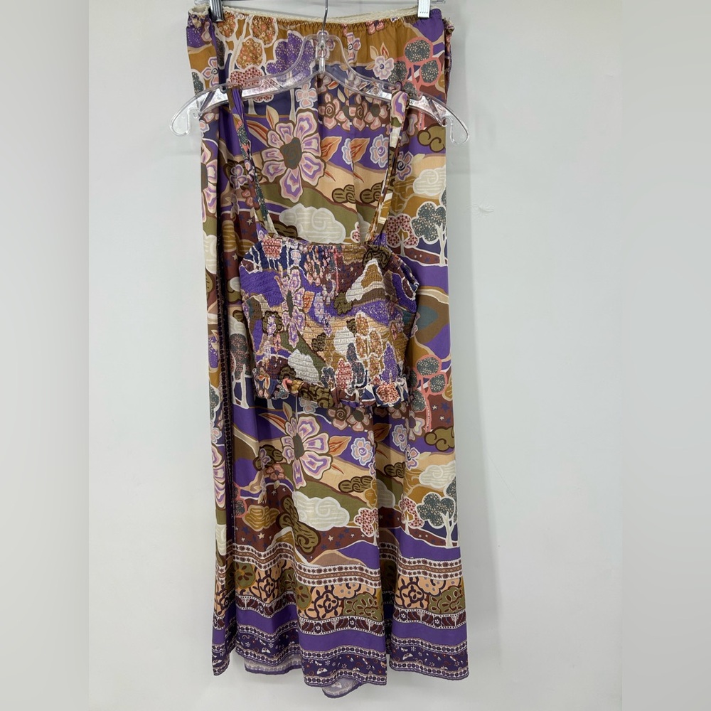 Spell Wide Leg Pant & Top Dancing Valley 2 Piece Organic Cotton Linen L - Picture 4 of 16